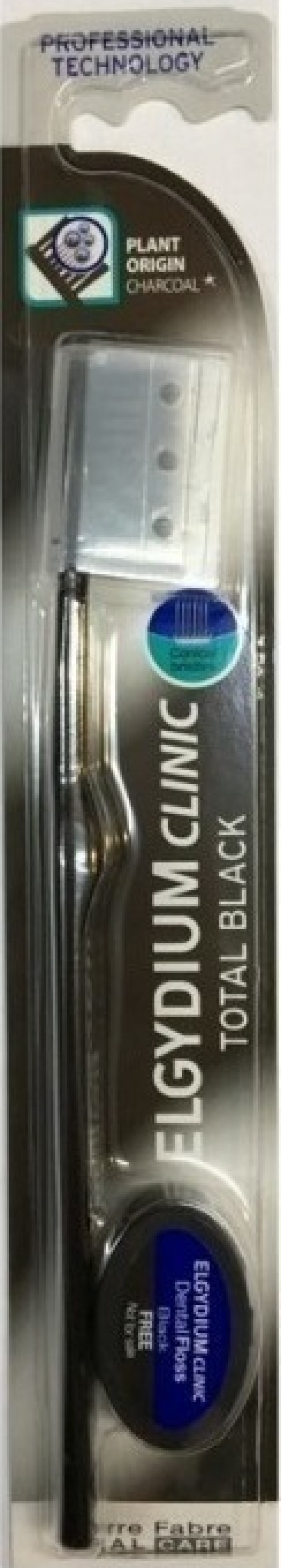 Elgydium Clinic Total Black Οδοντόβουρτσα 1τμχ + Δώρο Οδοντικό Νήμα 5m