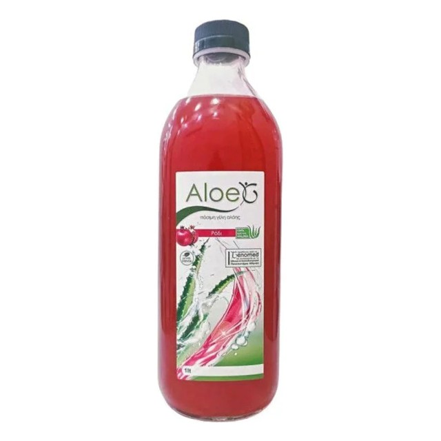 Genomed Aloe G Ρόδι 100% Φυσικός Χυμός Κρητικής Αλόης Πόσιμο Τζελ με Ρόδι, 1000ml