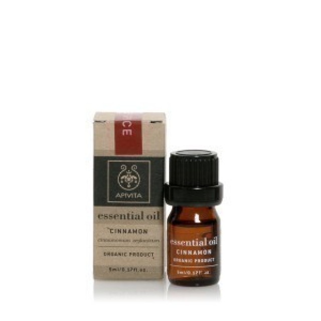 Apivita Essential Oil Cinnamon Βιολογικό Αιθέριο Έλαιο Κανέλλα 5ml