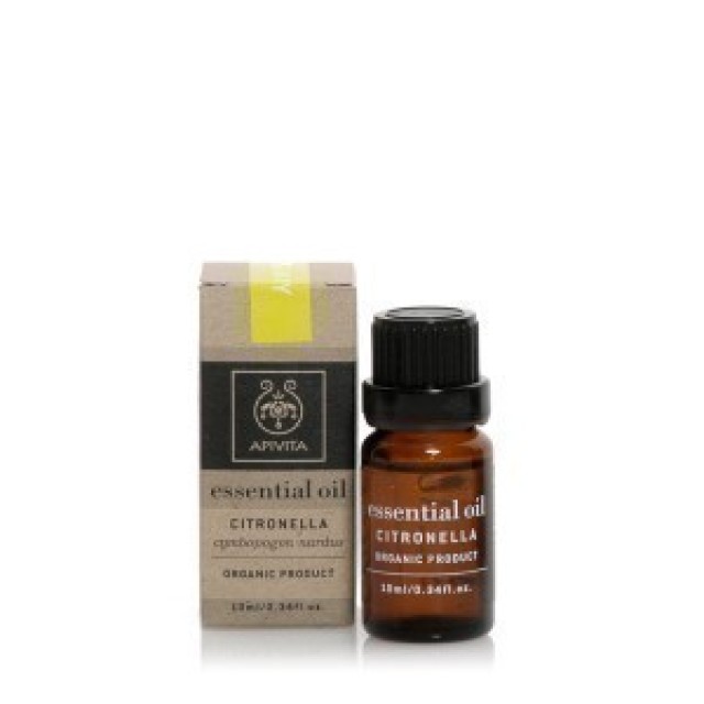 Apivita Essential Oil Citronella Βιολογικό Αιθέριο Έλαιο Σιτρονέλα 10ml