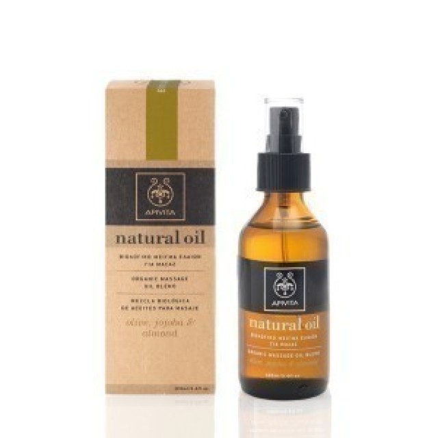 Apivita Natural Massage Oil Blend Βιολογικό Μείγμα Ελαίων Για Μασάζ 100ml