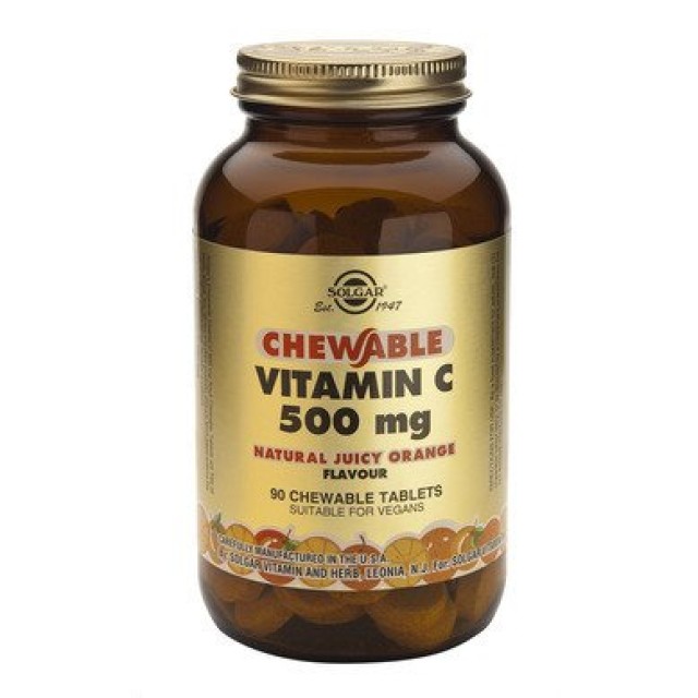 Solgar Chewable Vitamin C 500mg Orange 90 μασώμενες ταμπλέτες