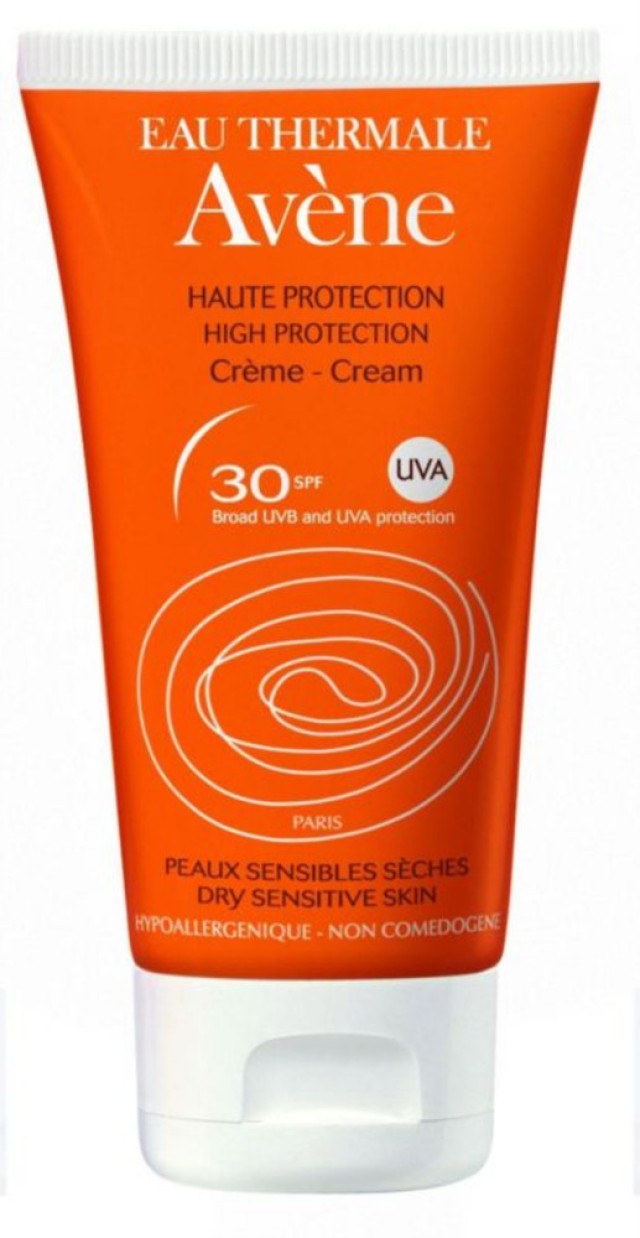 Avene Sunscreen Cream Αντηλιακή Κρέμα Υψηλής Προστασίας SPF30 για Ξηρό Πολύ Ξηρό Δέρμα 50ml