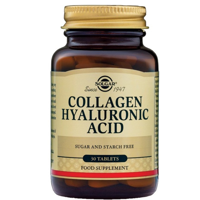 SOLGAR COLLAGEN HYALURONIC ACID 120mg 30tabs