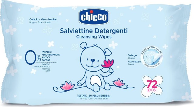 Chicco Απαλά Μωρομάντηλα Καθαρισμού 72τμχ