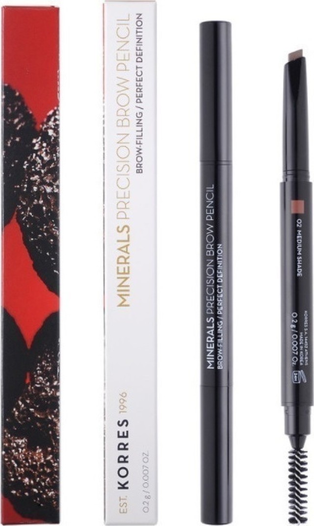 Korres Precision Brow Pencil Medium Shade 02 Μολύβι Φρυδιών 0.2gr