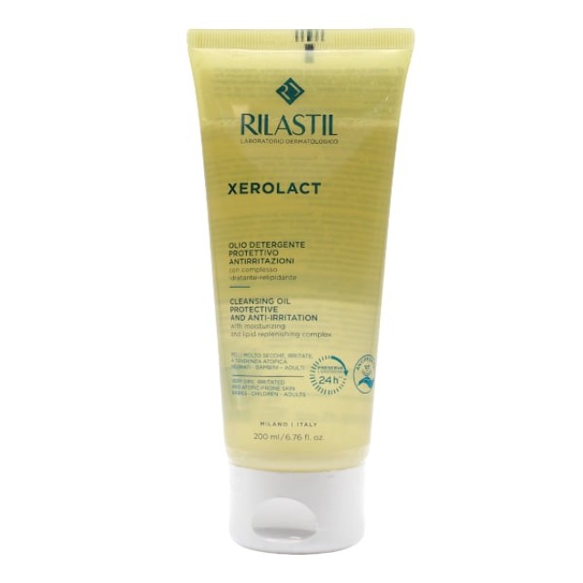 Rilastil Xerolact Cleansing Oil Ελαιώδες Καθαριστικό Για Ξηρό Ατοπικό Δέρμα 200ml