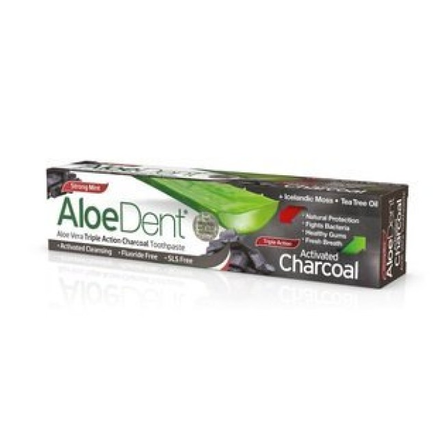 Optima Aloe Dent Οδοντόκρεμα Με Άνθρακα 100ml