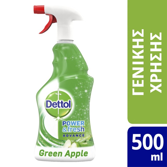 Dettol Power & Fresh Advance Πολυκαθαριστικό Green Apple 500ml