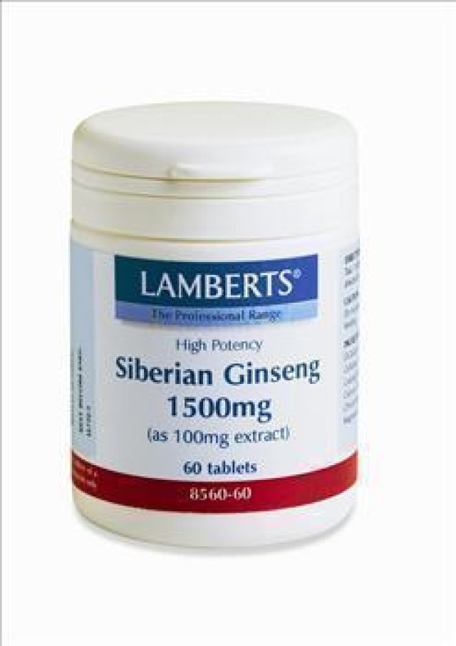 Lamberts Siberian Ginseng 1500mg 60 ταμπλέτες