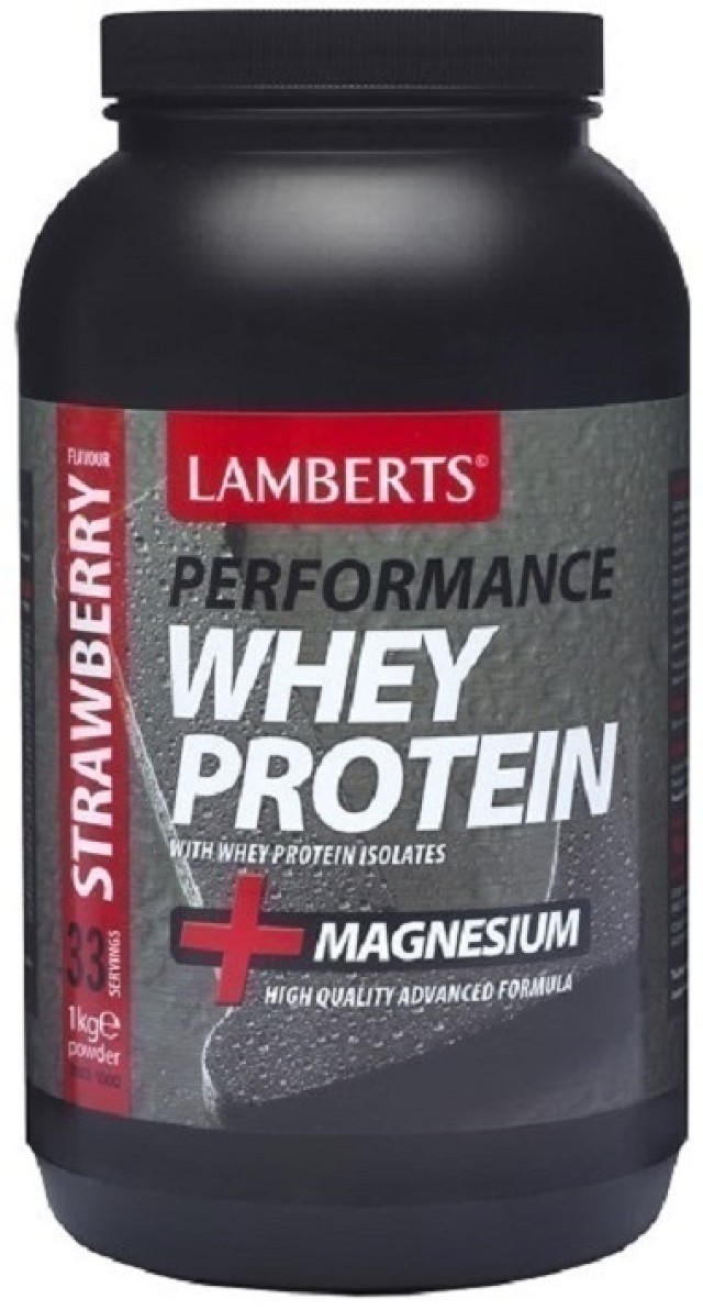 Lamberts Perfomance Whey Protein & Magnesium Φράουλα 1000gr