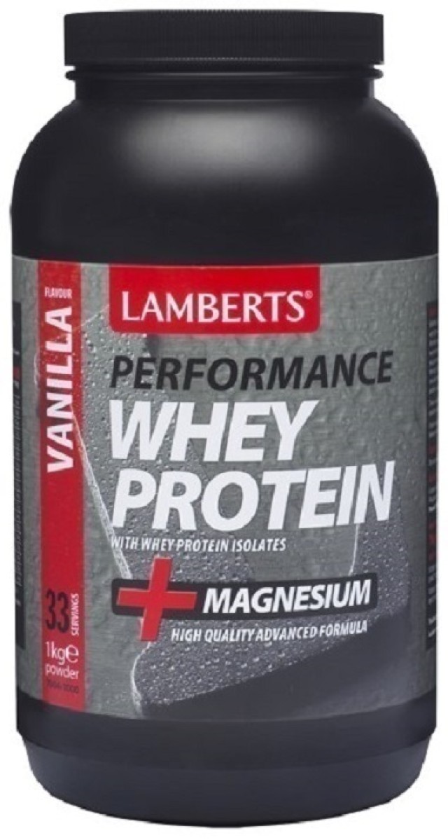 Lamberts Performance Whey Protein & Magnesium Βανίλια 1000gr
