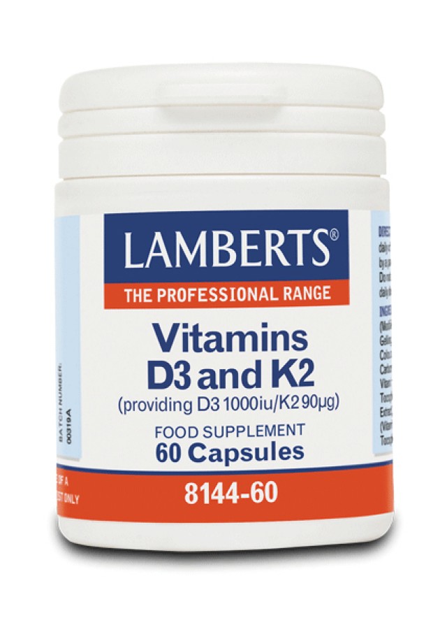 Lamberts Vitamin D3 1000iu & K2 90µg 60 κάψουλες