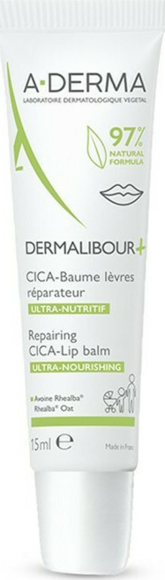 A-Derma Dermalibour+ Cica Baume Levres 15ml