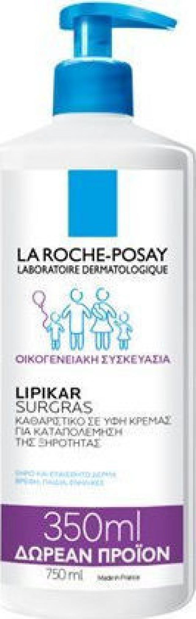 La Roche Posay Lipikar Surgras Καθαριστικό Σώματος 400ml+350ml Δώρο