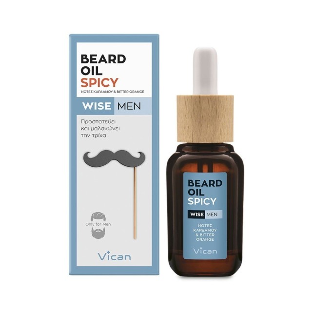 VICAN WISE MEN - BEARD OIL SPICY ΕΛΑΙΟ ΦΡΟΝΤΙΔΑΣ  30ml