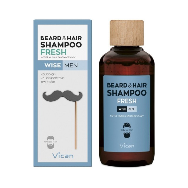 VICAN WISE MEN - BEARD & HAIR SHAMPOO FRESH ΣΑΜΠΟΥΑΝ 200ml