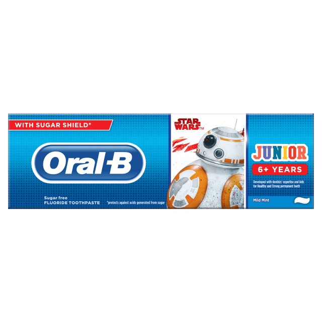 Oral-B Junior Disney Star Wars Οδοντόκρεμα Με Γεύση Μέντας 6+ Ετών 75ml