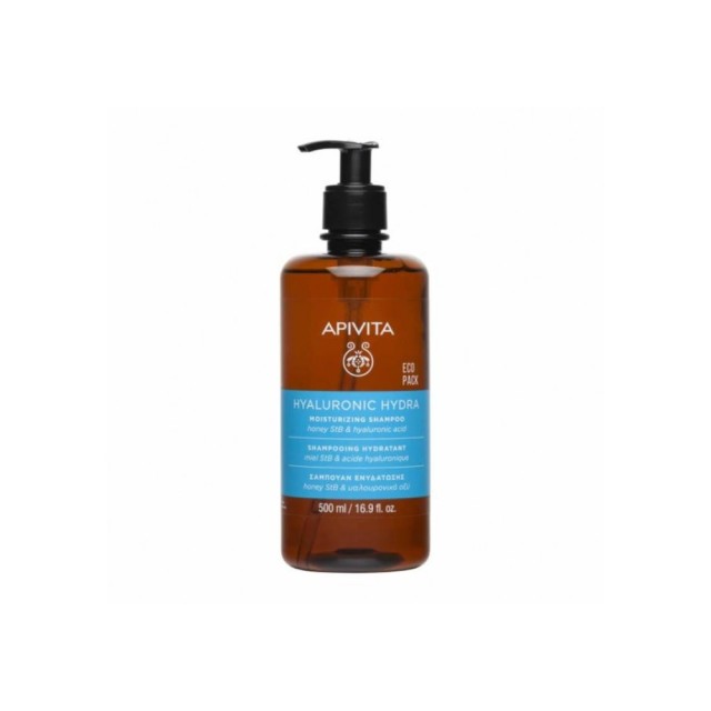 Apivita Hyaluronic Hydra Moisturizing Shampoo Eco Pack Σαμπουάν Ενυδάτωσης, 500ml