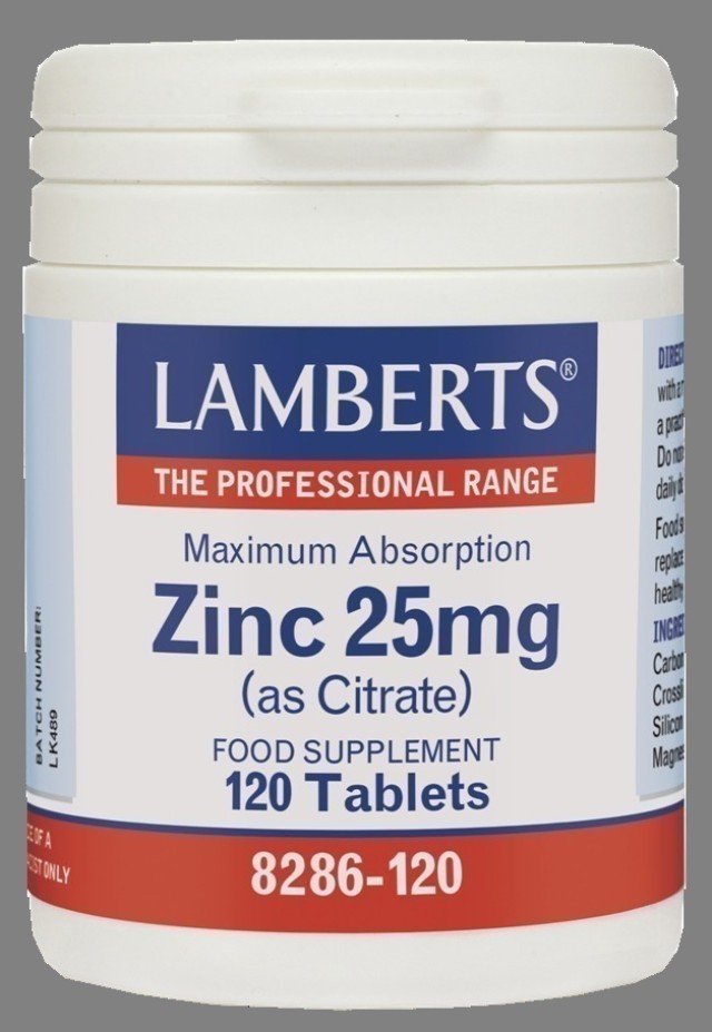 Lamberts Zinc 25mg (Citrate) 120 ταμπλέτες