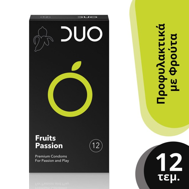 Duo Fruits Passion Προφυλακτικά Με Γεύσεις Φρούτων 12τμχ