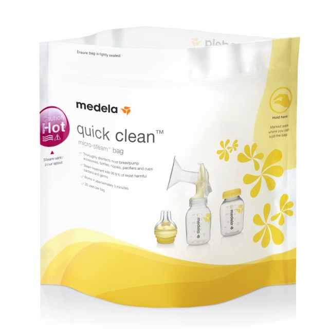 MEDELA QUICK CLEAN ΣΑΚΟΥΛΑΚΙΑ ΜΙΚΡΟΚΥΜΑΤΩΝ ΓΙΑ ΑΠΟΣΤΕΙΡΩΣΗ 5τμχ