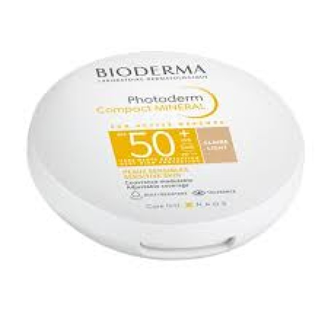 Bioderma Photoderm Compact Mineral Light SPF50+ Αντηλιακή Πούδρα Προσώπου, 10g