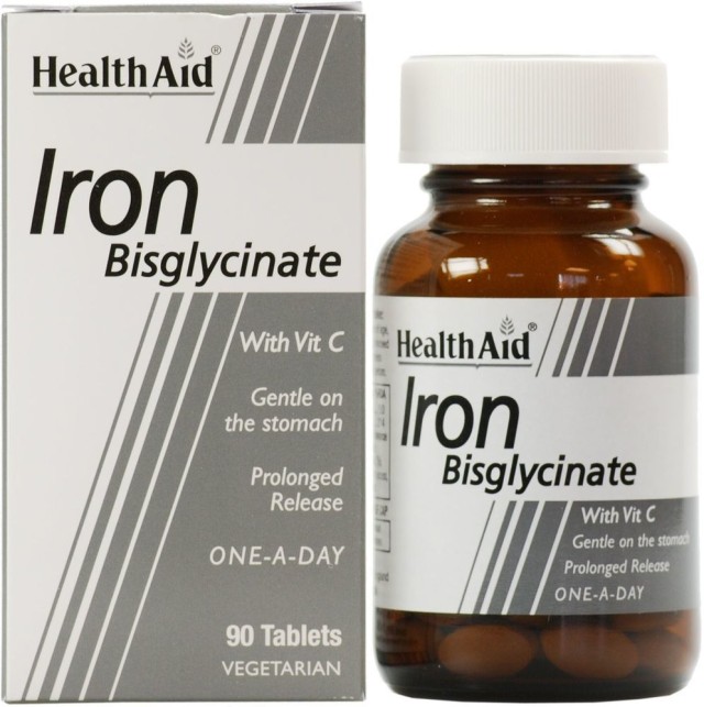 Health Aid Iron Bisglycinate Βραδείας Αποδέσμευσης 90tabs