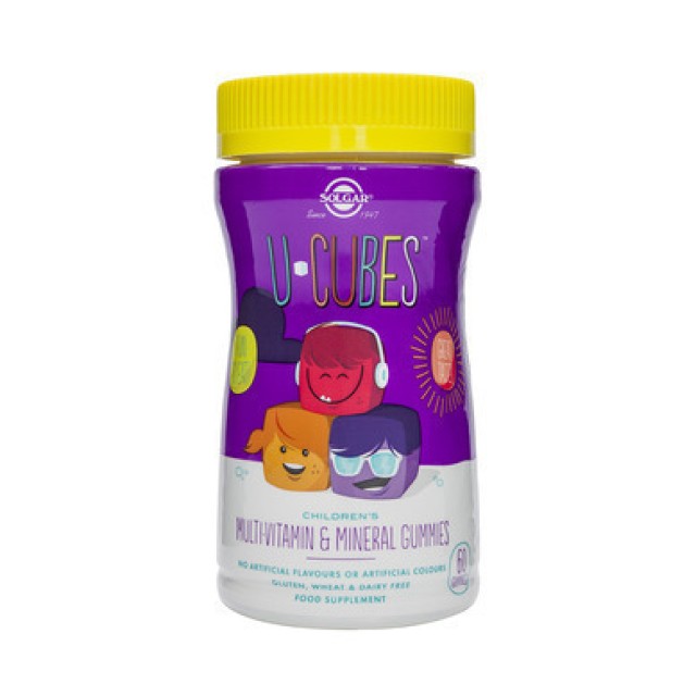 Solgar U-Cubes Παιδικό Συμπλήρωμα Διατροφής Πολυβιταμινούχο 60 ζελεδάκια