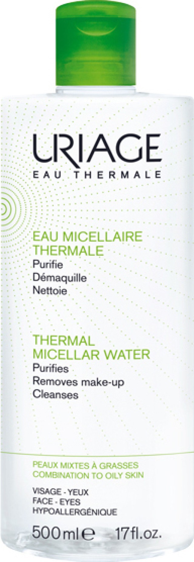 Uriage Eau Thermale Micellaire Καθαριστική Λοσιόν Προσώπου & Ματιών Για Μικτή Προς Λιπαρή Επιδερμίδα 250ml