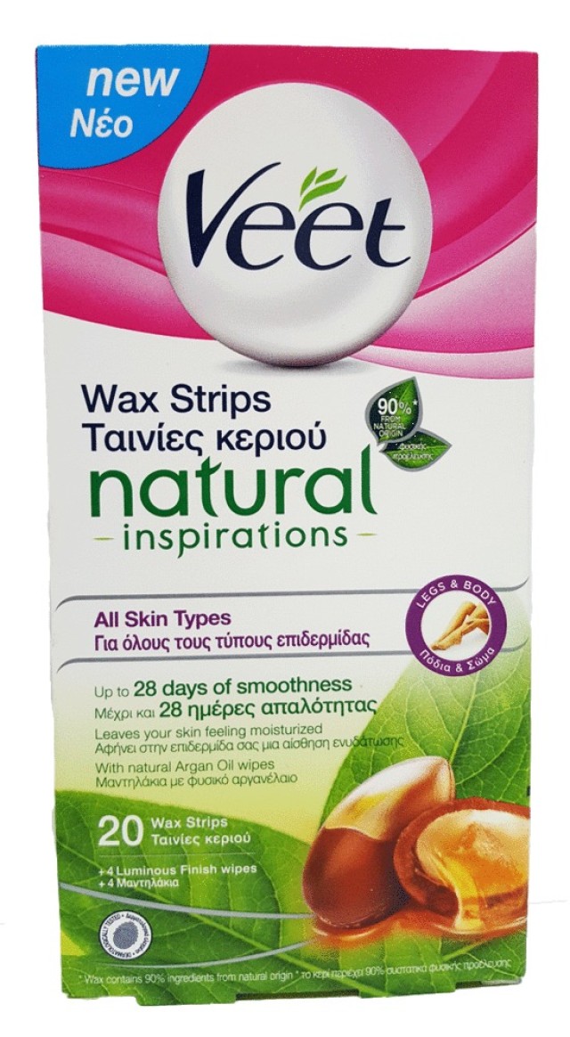 VEET NATURAL INSPIRATIONS ΤΑΙΝΙΕΣ ΚΕΡΙΟΥ 20τμχ