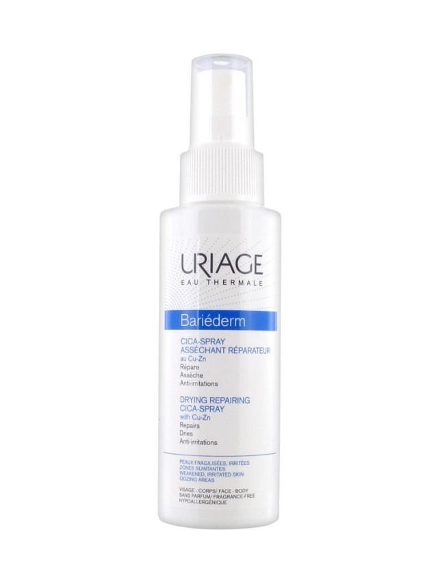 Uriage Bariederm Drying Repairing Spray with Cu-Zn Επανορθωτικό Αναπλαστικό & Αποξηραντικό Σπρέι Προσώπου - Σώματος 100ml