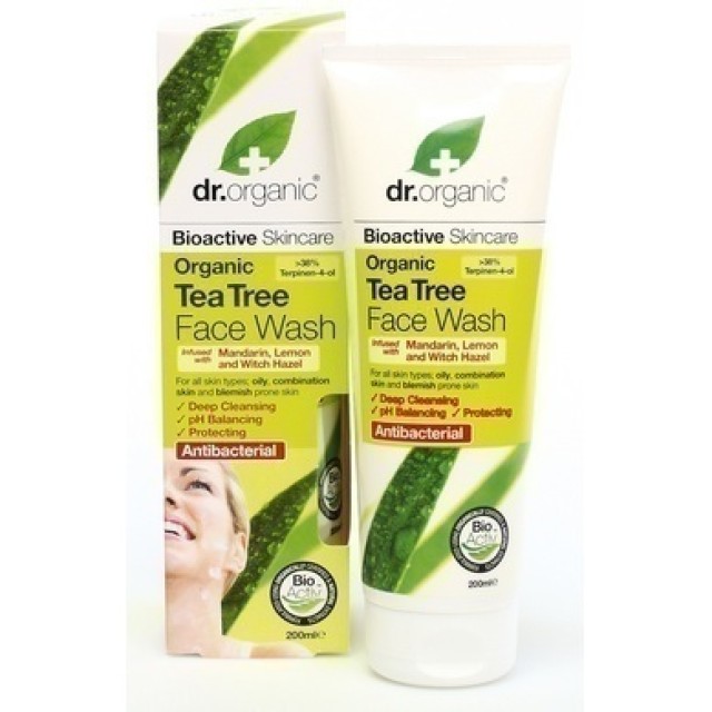 DR.ORGANIC TEA TREE FACE WASH 200ml