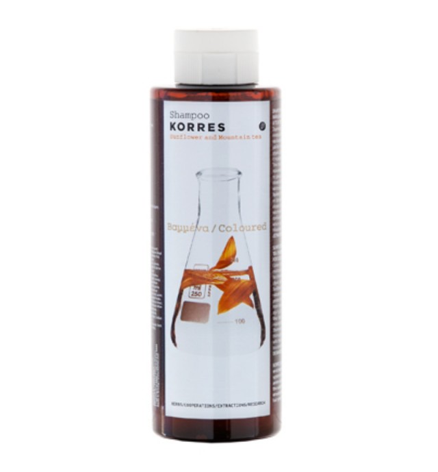 Korres Shampoo With Sunflower & Mountain Tea Σαμπουάν Για Βαμμένα Μαλλιά Με Ηλίανθο & Τσάι Βουνού 250ml