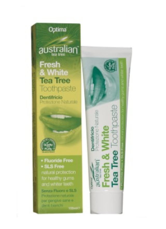 Optima Austalian Tea Tree  Οδοντόκρεμα Fresh & White 100ml