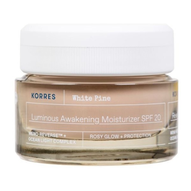 Korres White Pine Luminous Awakening Moisturizer SPF20 Λευκή Πεύκη Κρέμα Ημέρας Για Αναζωογόνηση & Λάμψη SPF20 40ml