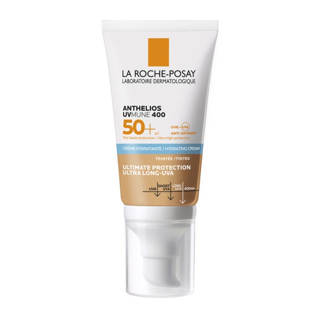 La Roche Posay Anthelios UVmune 400 Hydrating Cream Αντηλιακό Προσώπου Με Χρώμα SPF50 50ml