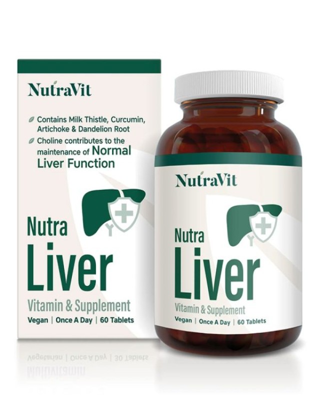 NUTRAVIT Nutra Liver για την υποστήριξη της φυσικής λειτουργίας του ήπατος 60 δισκία