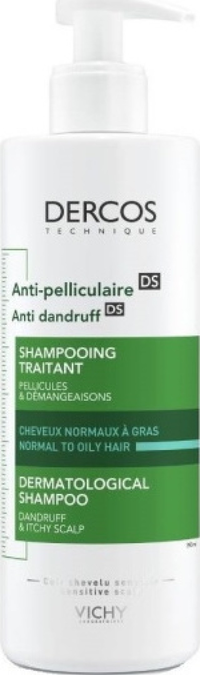 Vichy Dercos Anti-Dandruff DS Shampoo for Normal to Oily Hair Αντιπυτιριδικό Σαμπουάν Για Κανονικά-Λιπαρά Μαλλιά 390ml -20%