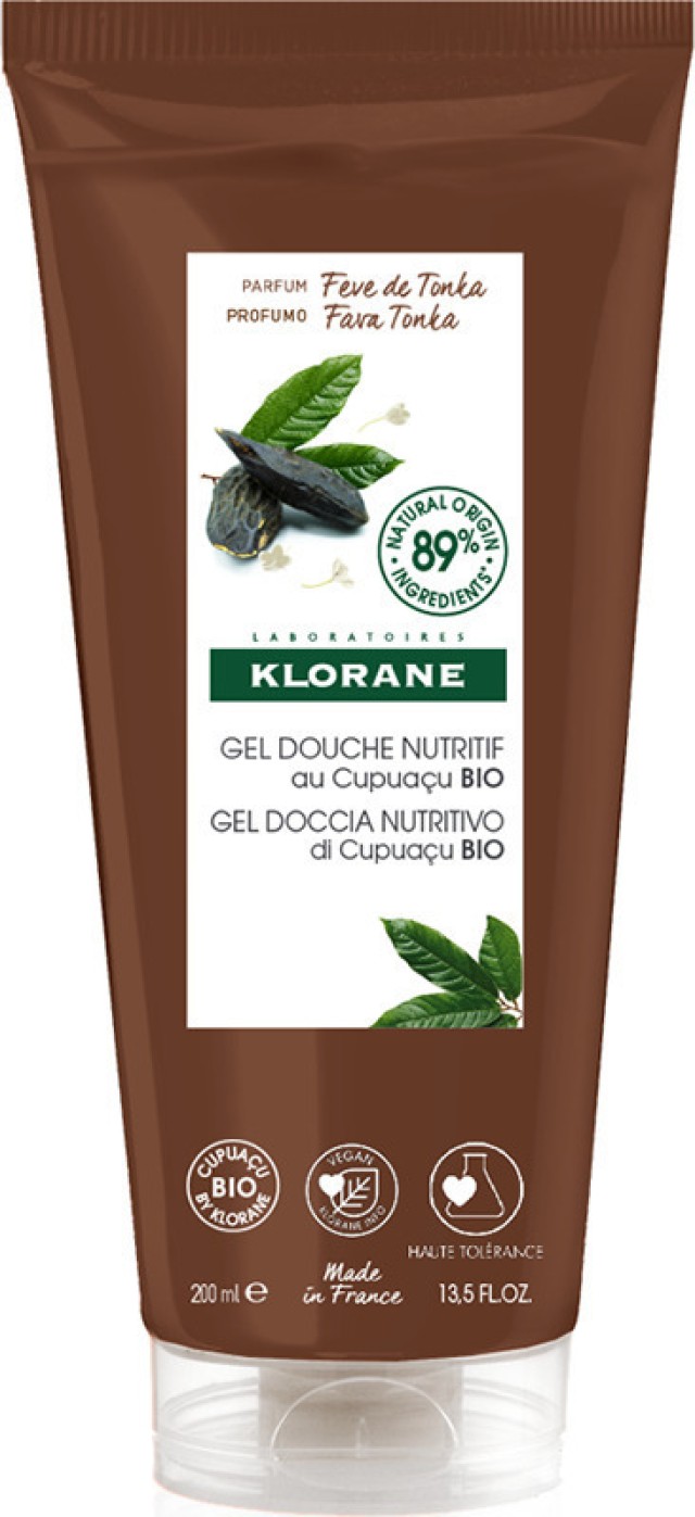 Klorane Gel Douche με Βούτυρο Cupuaçu bio Zeste με Άρωμα Καρπού Τόνκα 200ml