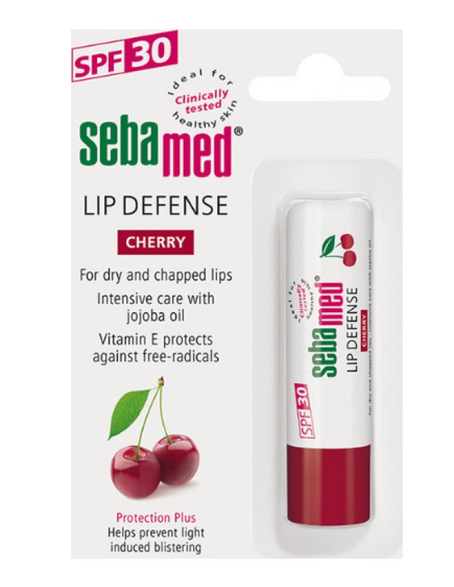 Sebamed Lip Defense Cherry Αντηλιακό Στικ Για Τα Χείλη Με Γεύση Κεράσι SPF30 4.8gr
