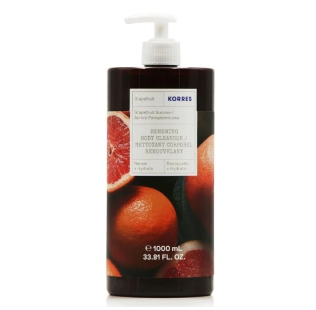 Korres Renewing Body Cleanser Aναζωογονητικό Αφρόλουτρο με Άρωμα Grapefruit, 1000ml