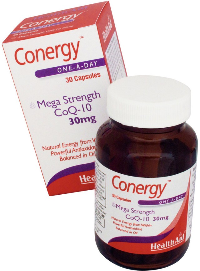 Heath Aid Conergy Co Q10 Συνένζυμο Q10 Με Αντιοξειδωτική Δράση 30mg 90caps