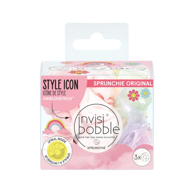 Invisibobbble Sprunchie Trio Retro Dreamin Macaron 3τμχ