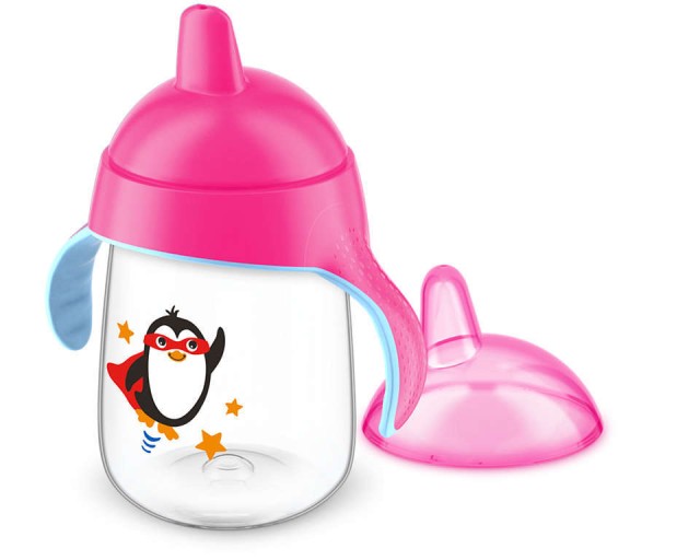 AVENT ΚΥΠΕΛΛΟ ΜΕ ΛΑΒΕΣ & ΣΤΟΜΙΟ 18m+ ΡΟΖ 340ml