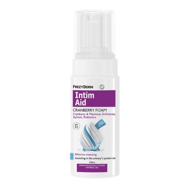 Frezyderm Intim Aid Cranberry Foam Ph5.0 Αφρός Καθαρισμού Ευαίσθητης Περιοχής Διαταραχές Ουροποιητικού 100ml