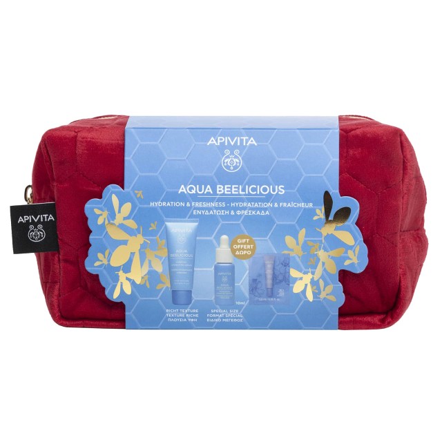 APIVITA PROΜΟ ΕΝΥΔΑΤΩΣΗ & ΦΡΕΣΚΑΔΑ: AQUA BEELICIOUS ΚΡΕΜΑ-GEL ΠΛΟΥΣΙΑΣ ΥΦΗΣ ΜΕ ΔΩΡΟ ΜΙΝΙ BOOSTER AΝΑΖΩΟΓΟΝΗΣΗΣ ΚΑΙ ΕΝΥΔΑΤΩΣΗΣ & FOIL ΔΡΟΣΙΣΤΙΚΟ GEL ΕΝΥΔΑΤΩΣΗΣ ΓΙΑ ΤΑ ΜΑΤΙΑ NEO