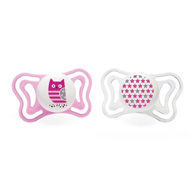 Chicco Physio Forma Light Πιπίλα Σιλικόνης Ροζ 6-16m 2τμχ