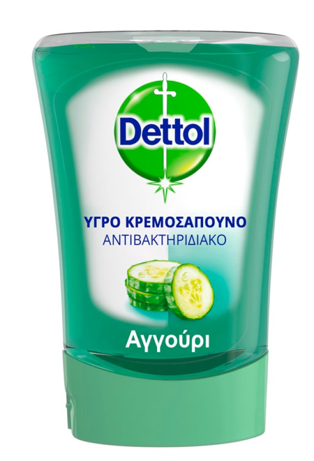 Dettol Cucumber Soft On Skin Hard on Dirt No-Touch Recharge Ανταλλακτικό Υγρό Κρεμοσάπουνο με Αγγούρι για τη Συσκευή No-Touch 250ml