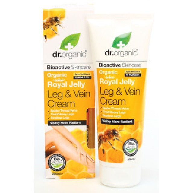 DR.ORGANIC ROYAL JELLY LEG & VEIN CREAM 200ml